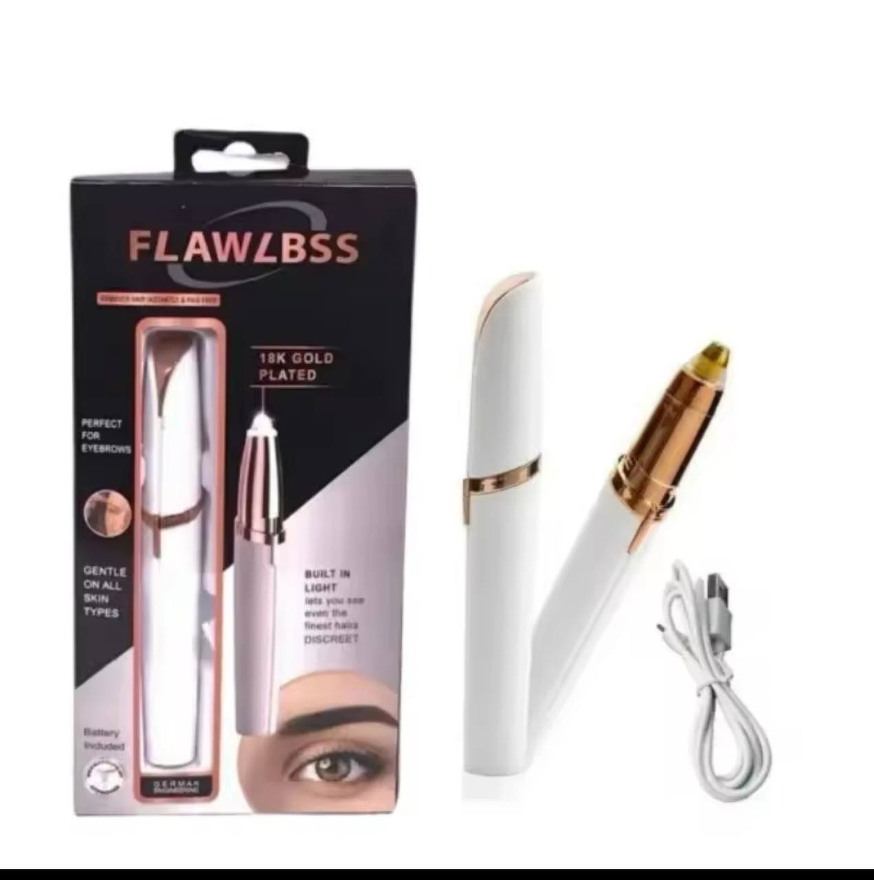 img_1550 FLAWLESS RECHARGEABLE EYE BROW TRIMMER - Image 1