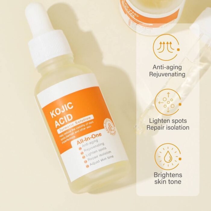 (ON SALES) KOJIC ACID AND TURMERIC SOLUTION
(Anti aging,Rejuvenating,Lightening spot,Repair isolation and Adjust skin tone)30ml - Image 3