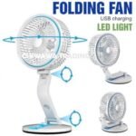L-R 2018 FOLDABLE RECHARGEABLE TABLE FAN WITH LED LIGHT(You can also hang it on the wall)YOU CAN CHARGE WITH YOUR POWER BANK WHEN THERES NO LIGHT - Image 3