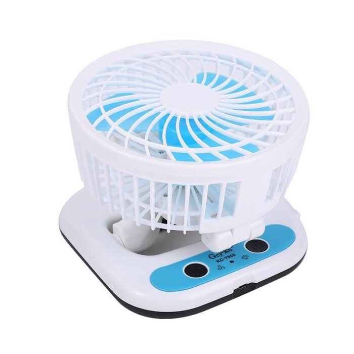 KC-7900 STRONG QUALITY FOLDABLE RECHARGEABLE TABLE FAN WITH LED LIGHT - Image 4