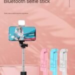 (ON SALES) F310S 1M WIRELESS ADJUSTABLE BLUETOOTH LIVE BROADCAST SELFIE STICK WITH FILL LIGHT AND DETACHABLE REMOTE (Phone holder Revolves 360 degree and 690mm Extendable length)