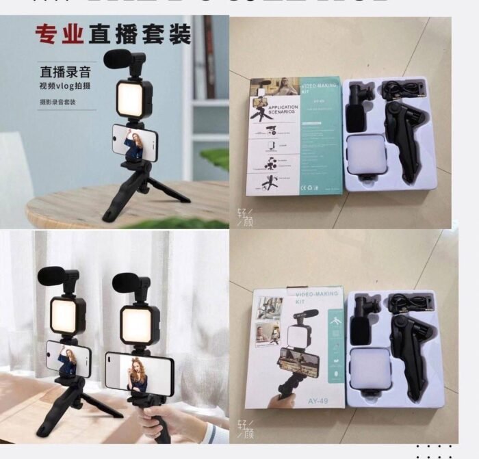 SMARTPHONE MINI VLOG AY-49 VIDEO MAKING KIT+ FREE REMOTE - Image 3