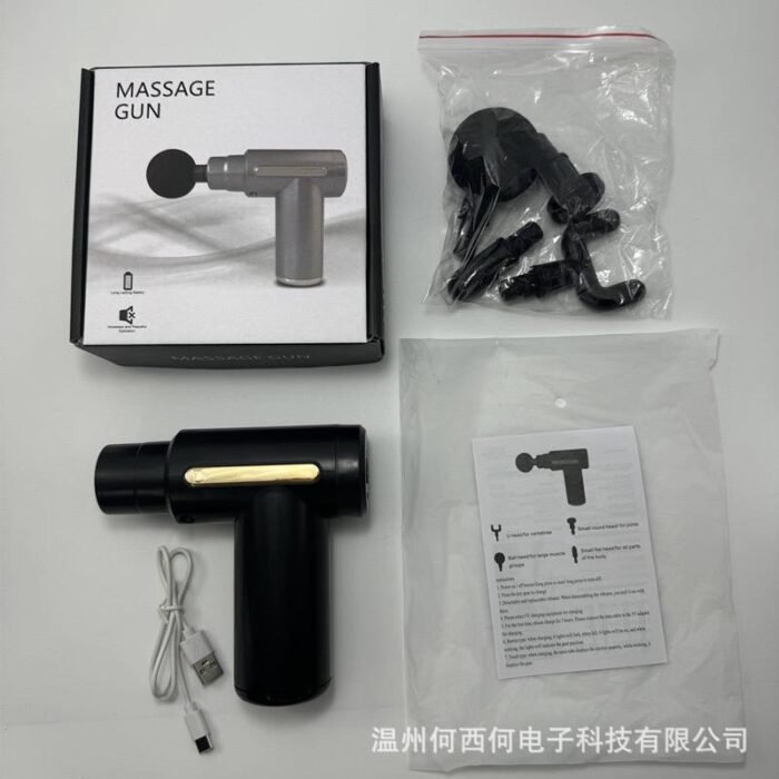 BLUE IDEA FASCIAL GUN DEEP MUSCLE ELECTRIC BODY RELAXATION MASSAGER WITH 4 REPLACEABLE HEAD - Image 9