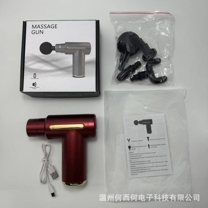 BLUE IDEA FASCIAL GUN DEEP MUSCLE ELECTRIC BODY RELAXATION MASSAGER WITH 4 REPLACEABLE HEAD - Image 8