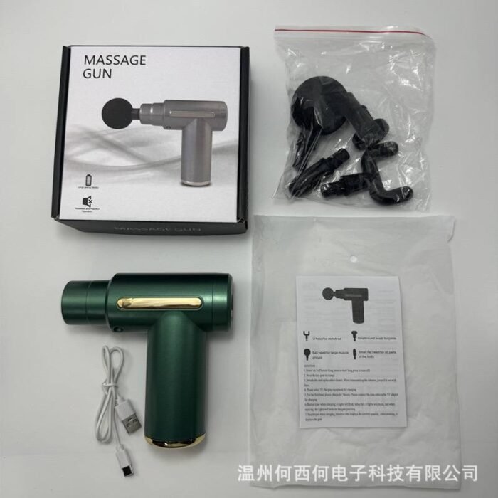 BLUE IDEA FASCIAL GUN DEEP MUSCLE ELECTRIC BODY RELAXATION MASSAGER WITH 4 REPLACEABLE HEAD - Image 7