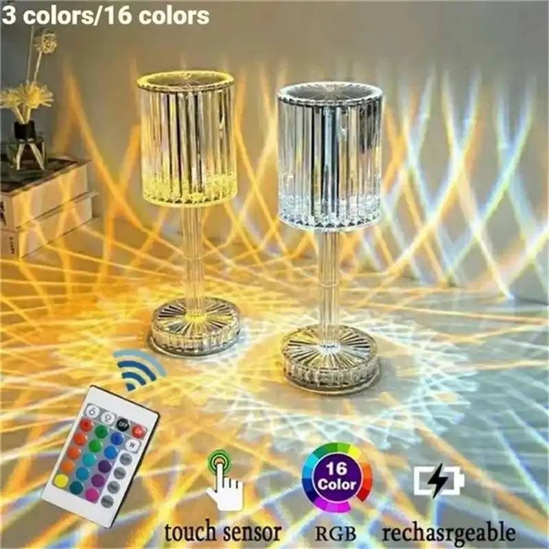 img_1922 BIG SIZE RECHARGEABLE DIAMOND CRYSTAL RGB MULTI COLORED TABLE BED SIDE LAMP WITH REMOTE DESIGN 1
✔️Touch Switch
✔️ All - Match Style
✔️ Multicolour (plain & RGB lighting)
✔️16 Different colors - Image 1