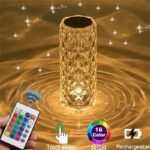 RECHARGEABLE DIAMOND CRYSTAL RGB MULTI COLORED TABLE BED SIDE LAMP DESIGN 3

✔️Touch Switch 
✔️ All - Match Style 
✔️ Multicolour (plain & RGB lighting)
✔️16 Different colors - Image 5