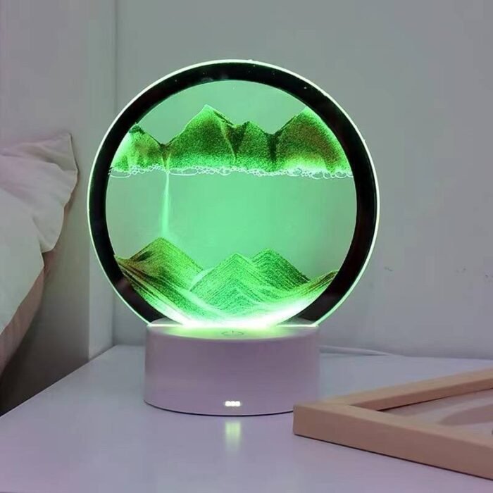 (ON SALES) 3D MOVING/FLOWING DEEP SEA QUICKSAND,TABLE LAMP FOR HOME/OFFICE DECOR - Image 3