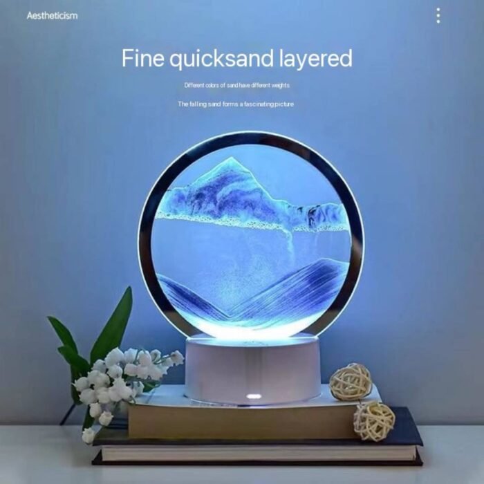 (ON SALES) 3D MOVING/FLOWING DEEP SEA QUICKSAND,TABLE LAMP FOR HOME/OFFICE DECOR - Image 4