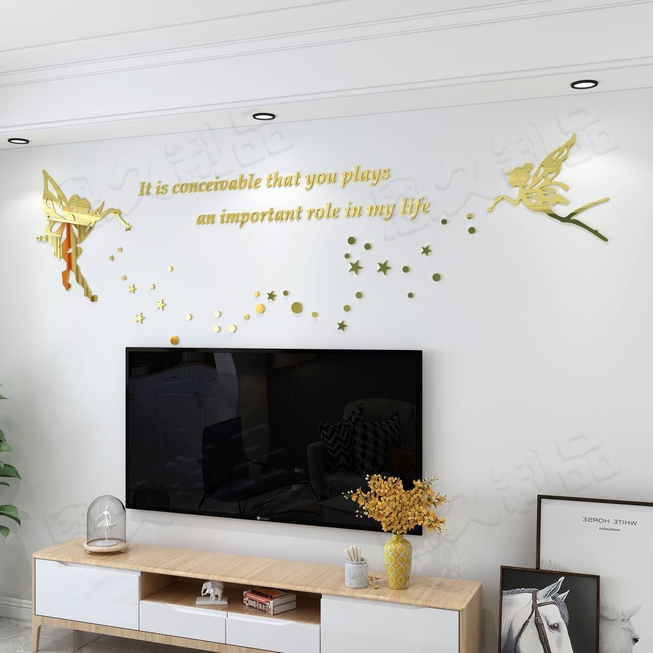 img_2001-3 (ON SALES) 3D CLASSIC ACRYLIC WALL STICKER HOME DECOR DESIGN
📌📌Pls note this is not paper but 3D acrylic and it’s very big on the wall - Image 1