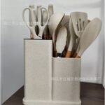 BIG SIZE 19PC QUALITY KITCHENWARE SILICON COOKING NONSTICK SPOON SET WITH CHOPPING BOARD AND KNIFE SET - Image 2