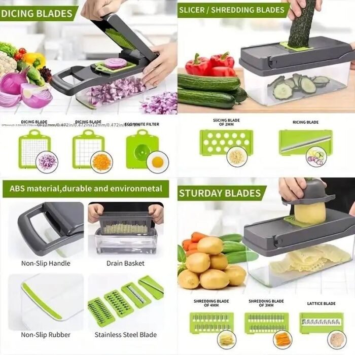 (ON SALES) 16IN1 VEGETABLE SLICER WITH SKIN PEELER - Image 2