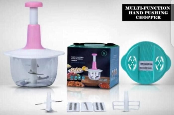 2LTR MANUAL MULTIPURPOSE HAND PUSHING GRATEE WIRH ACCESSORIES 
Perfect for chopping vegetables,Mince meat,Pepper etc - Image 2