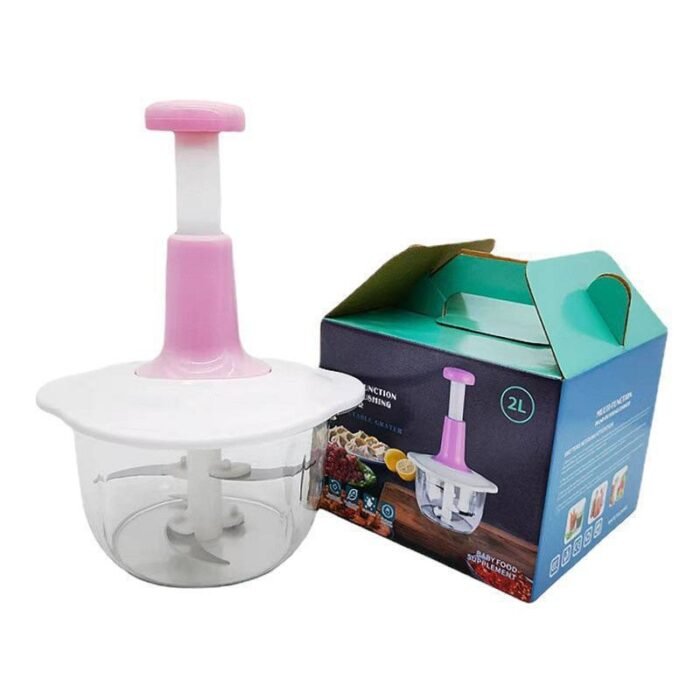 2LTR MANUAL MULTIPURPOSE HAND PUSHING GRATEE WIRH ACCESSORIES 
Perfect for chopping vegetables,Mince meat,Pepper etc - Image 3