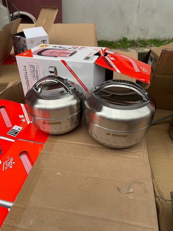 HANDHELD JU CHENG STAINLESS FOOD FLASK WITH INNER PLATE - Image 2