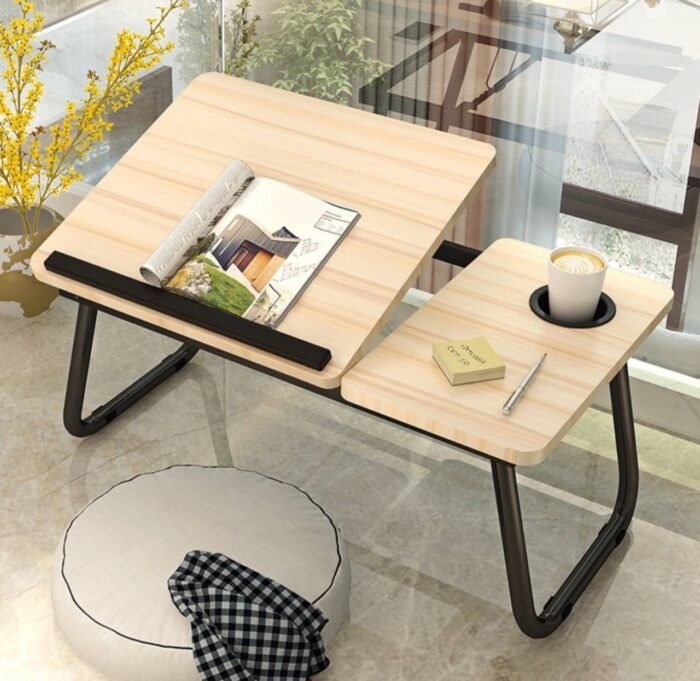REMOVABLE FOLDING READING LAPTOP TABLE/DESK WITH CUP HOLDER - Image 2