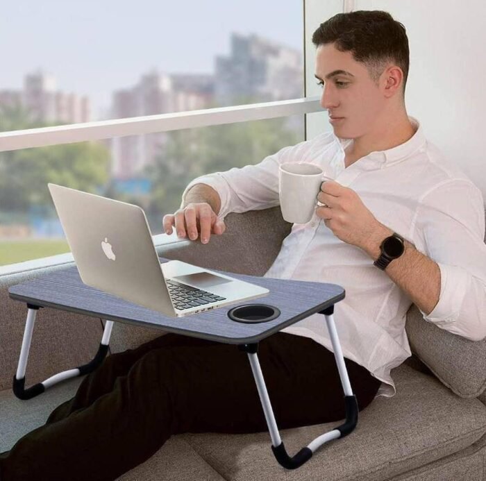 MULTIPURPOSE LAPTOP TABLE WITH DUCK STAND + CUP HOLDER - Image 7