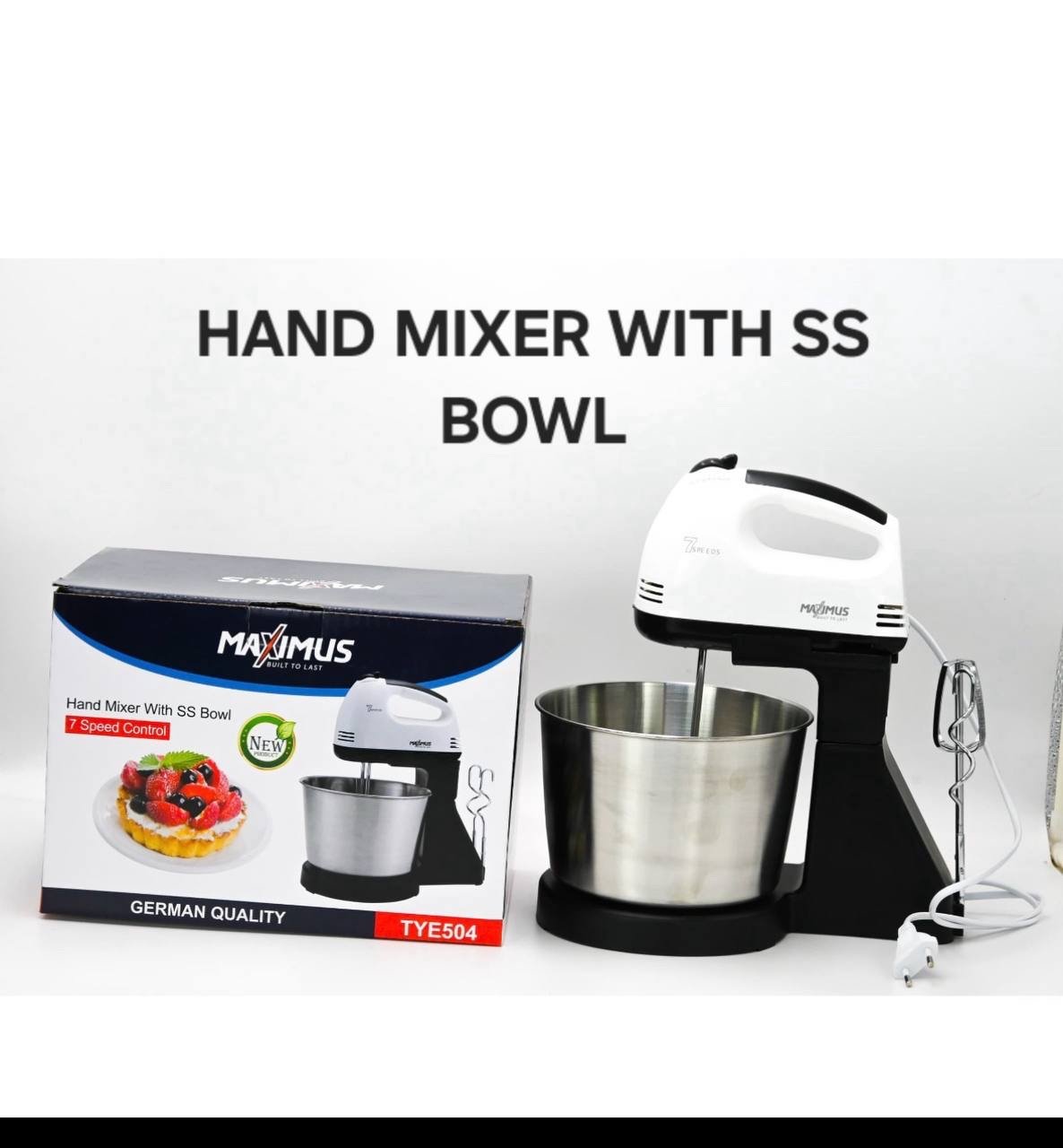 img_2370 2LTR MAXIMUS STAND MIXER WITH STAINLESS BOWL - Image 1