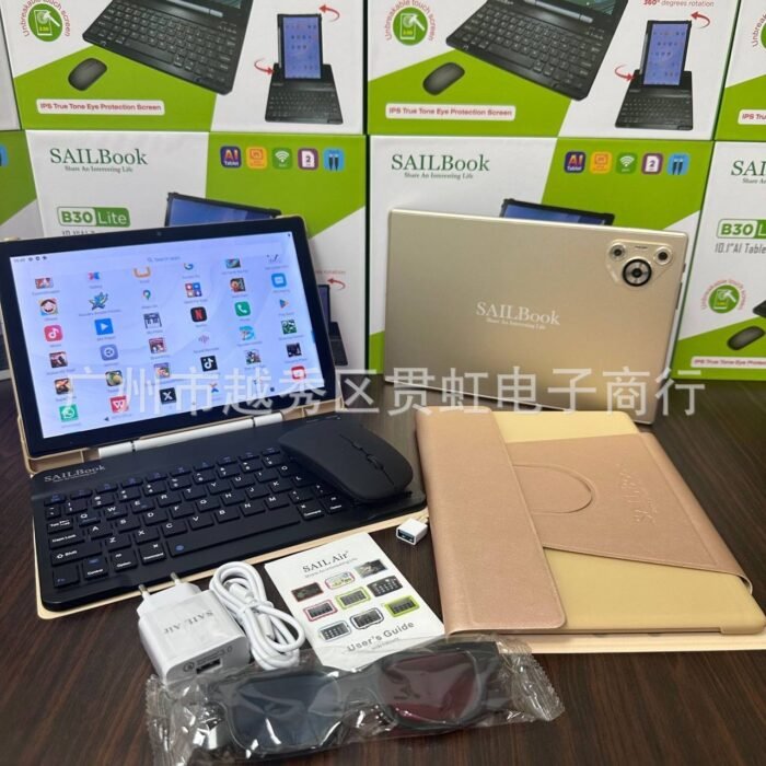 SAIL AIR NOTE BOOK B30
5G 2SLIM SLOT/WIFI ENABLED 12GB+256GB ANDROID 14 
10.1inch True gone IPS Eye protection screen 360 Rotating Hoister 
WITH FREE BLUETOOTH KEYPAD,LEATHER CASE,MOUSE,TOUCH PEN,3D GLASS,OT CONVERTER,TYPE C AND CHARGER 
10,000mah battery TABLET OR IPAD - Image 2
