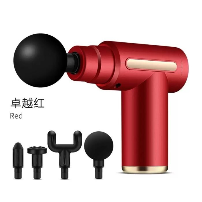 BLUE IDEA FASCIAL GUN DEEP MUSCLE ELECTRIC BODY RELAXATION MASSAGER WITH 4 REPLACEABLE HEAD - Image 4