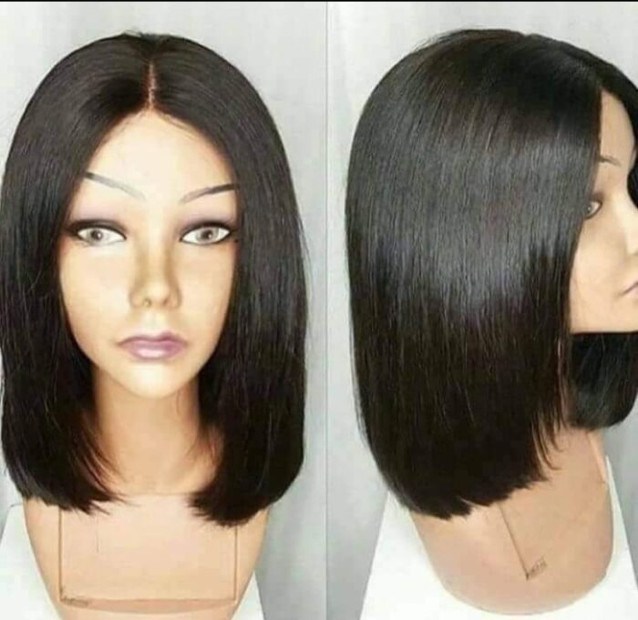 12″ Bob with 4by4 closure WIG Very soft and fineExactly as seen Natural colour - Image 2