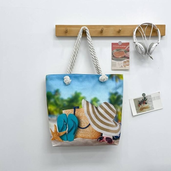 BIG SIZE BEACH VIBES TOTE BAG DESIGN 2(ON SALES) - Image 6