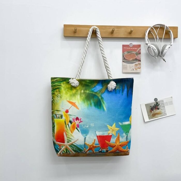 BIG SIZE BEACH VIBES TOTE BAG DESIGN 2(ON SALES) - Image 2