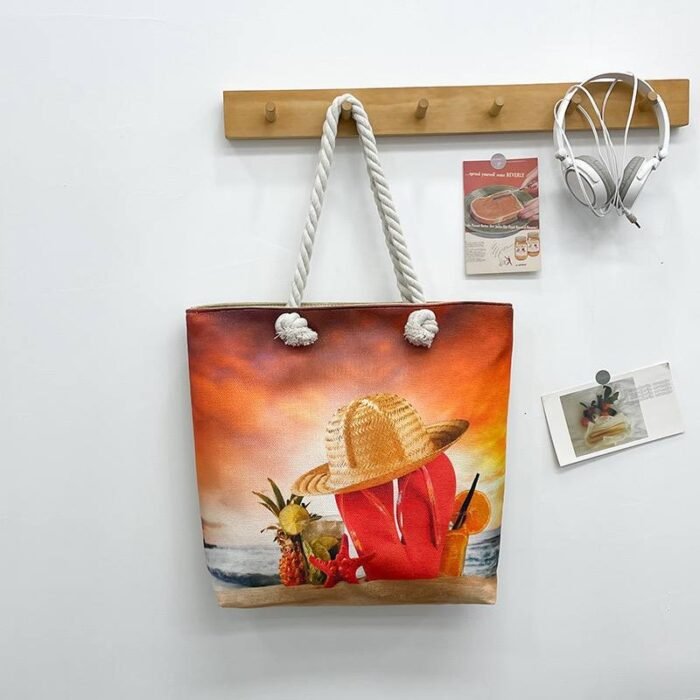 BIG SIZE BEACH VIBES TOTE BAG DESIGN 2(ON SALES) - Image 9