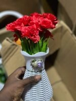 OYINKANSOLA VASE POTTED FLOWER HOME AND OFFICE DECOR WITH DOUBLE FLOWER 19📌📌 - Image 4