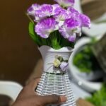 OYINKANSOLA VASE POTTED FLOWER HOME AND OFFICE DECOR WITH DOUBLE FLOWER 19📌📌