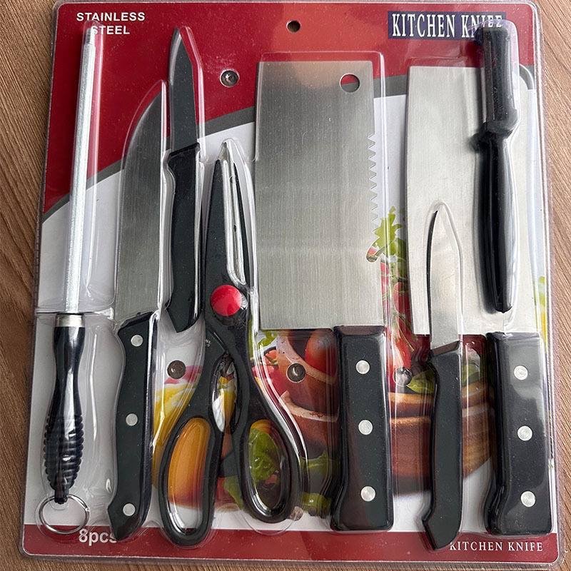 img_3980 8PC KITCHEN KNIFE SET COMES WITH SKIN PEELER - Image 1