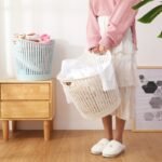 BIG SIZE FANCY LAUNDRY BASKET(Purple Orange and Green) - Image 3