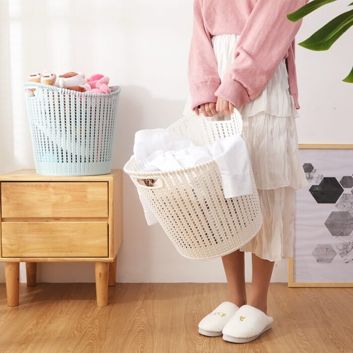 BIG SIZE FANCY LAUNDRY BASKET(Purple Orange and Green) - Image 3
