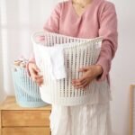 BIG SIZE FANCY LAUNDRY BASKET(Purple Orange and Green) - Image 4