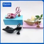 NATASHA CLASSY SLINGBACK ROSE DESIGN HEEL SANDAL - Image 2