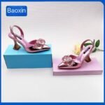 NATASHA CLASSY SLINGBACK ROSE DESIGN HEEL SANDAL - Image 4