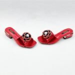 KEZZY CLASSY FLAT HEELS ROSE DESIGN SLIPPERS - Image 2