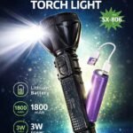 BRIGHT RECHARGEABLE REMOVABLE BATTERY TORCHLIGHT SX