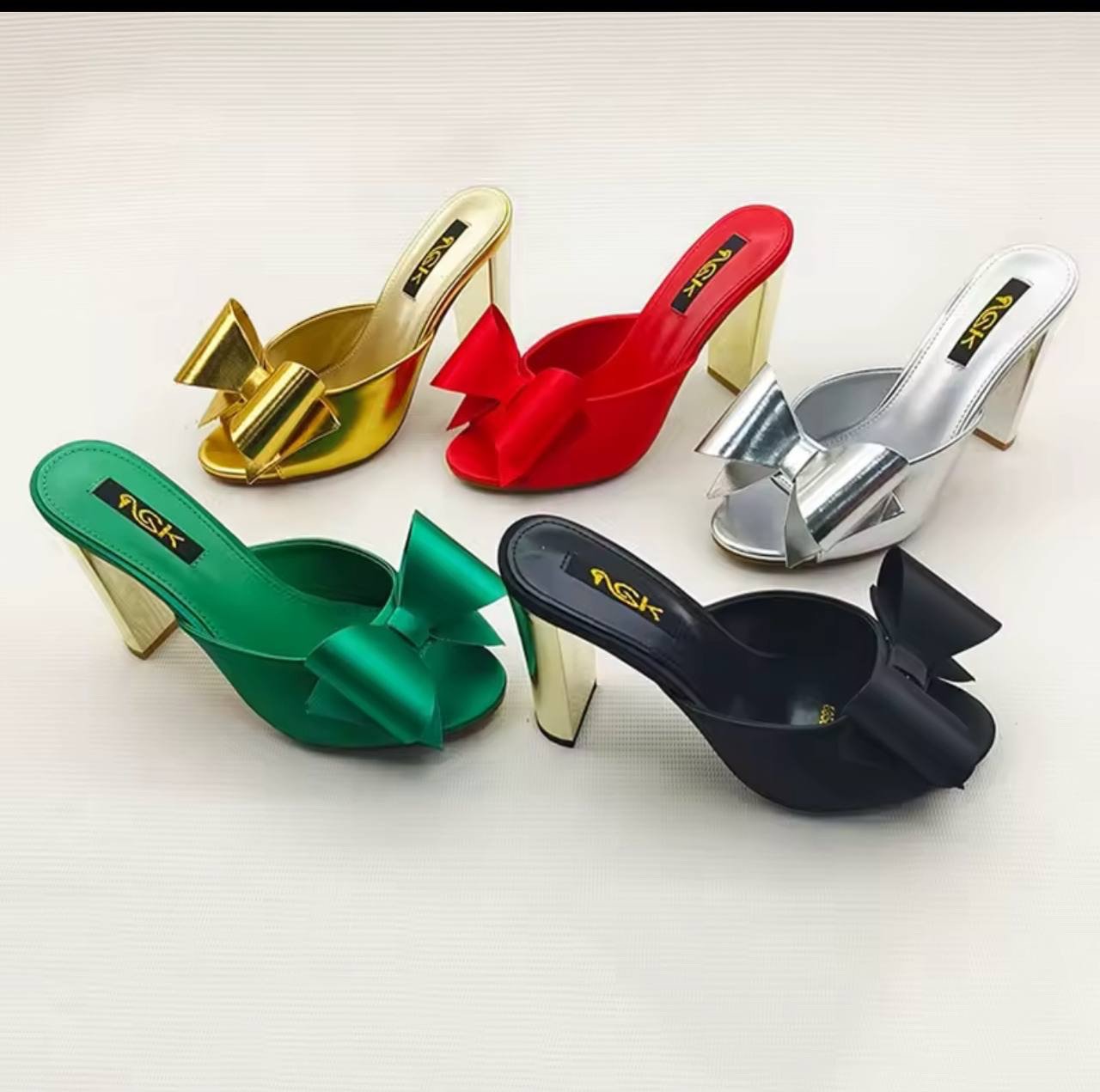 img_4193 HEPHZY PREMIUM STYLISH OPEN TOE BOWKNOT CHUNKY HIGH HEEL SLIPPERS - Image 1