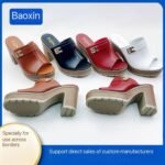 PURE LEATHER BLOCK HEEL SHOE