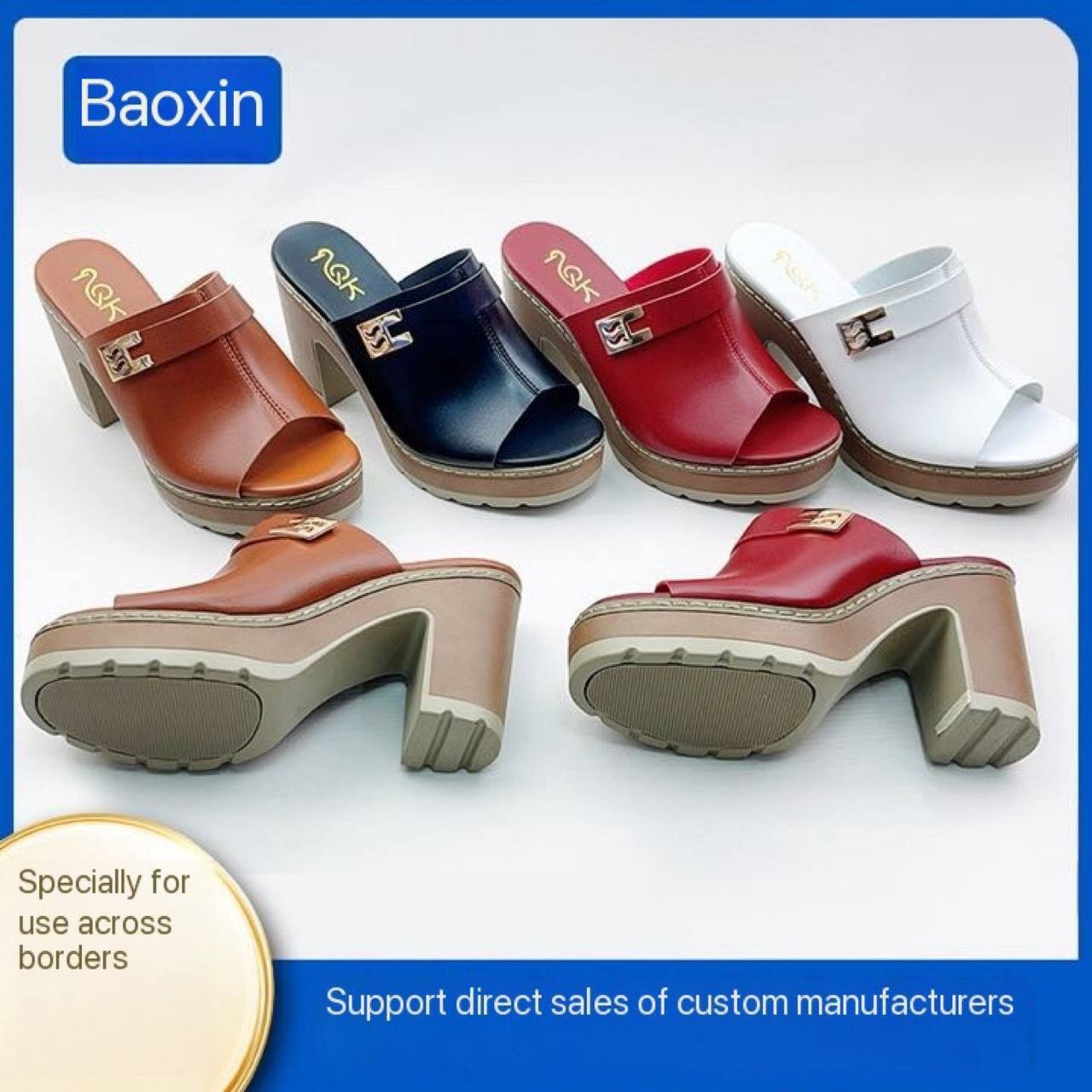 img_4200 PURE LEATHER BLOCK HEEL SHOE - Image 1