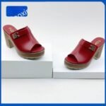 PURE LEATHER BLOCK HEEL SHOE - Image 3