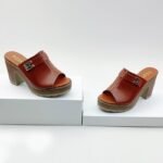 PURE LEATHER BLOCK HEEL SHOE - Image 4