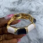 GOLD PLATED ENAMEL MARBLE BANGLES DESIGN 7