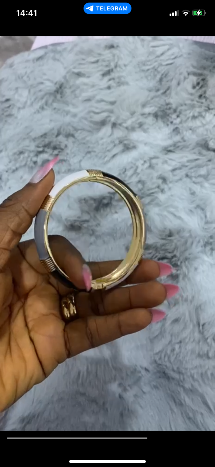 GOLD PLATED ENAMEL MARBLE BANGLES DESIGN 4 - Image 2