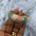 GOLD PLATED ENAMEL MARBLE BANGLES DESIGN 2