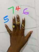 QUALITY NON TARNISH ADJUSTABLE STEEL RING…(one size fits all) …DESIGN 6 - Image 2