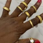 QUALITY STEEL MALE WEDDING RING SIZE 9 (Gold)