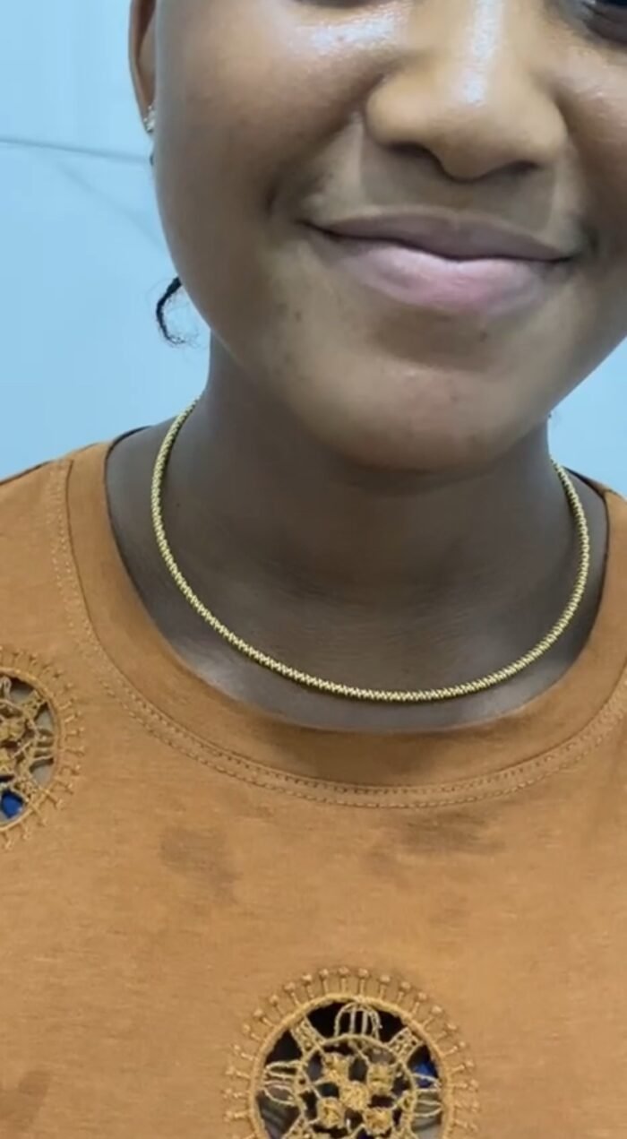 QUALITY SUNBELLE FASHION NON TARNISH CORD NECK CHAIN DESIGN 1 (can be used on native and cooperate wears) - Image 2
