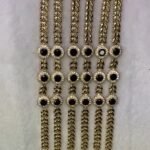 QUALITY FASHION  STONED GOLD HAND BRACELET DESIGN 5